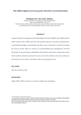PDF Document Cover - Offline Digital Currency Solution Using Local Blockchain Technology